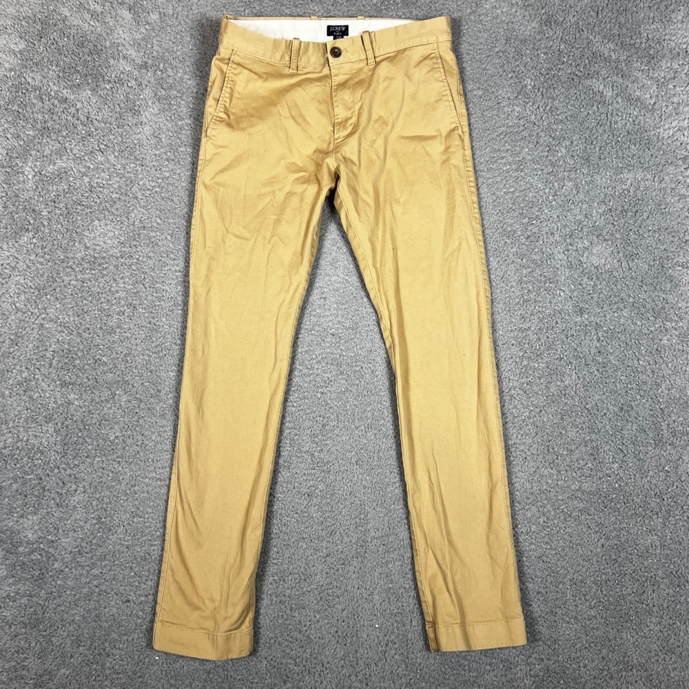 J Crew Flex Slim Chino Pants Tan Mens 29x32 Casual Office Formal Business - Picture 3 of 10